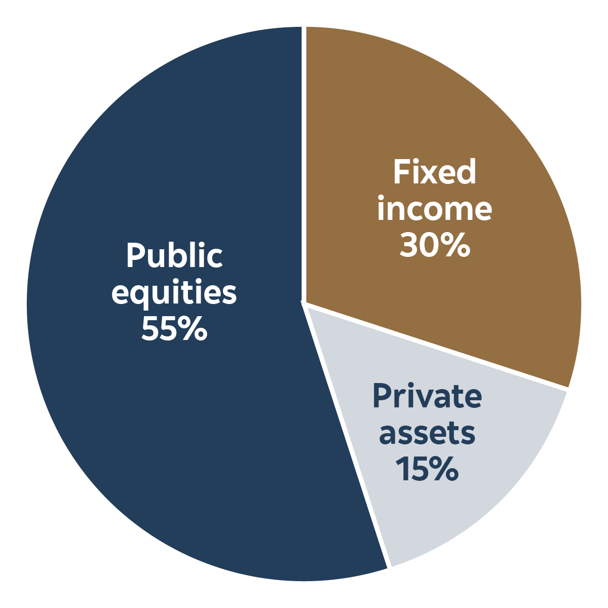 Plan financial pie chart